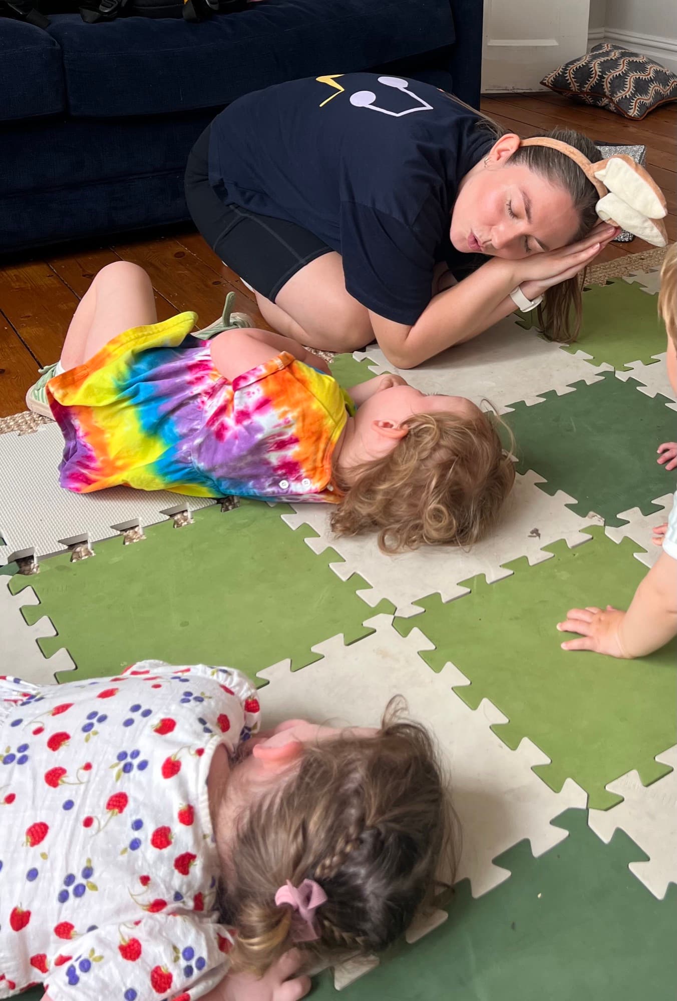 Pretending to sleep — a favourite game